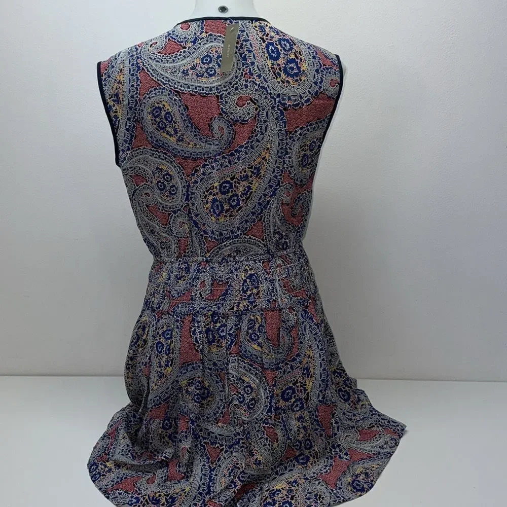 🔥 J.Crew 100% silk summer vacation dress Sz 4 New